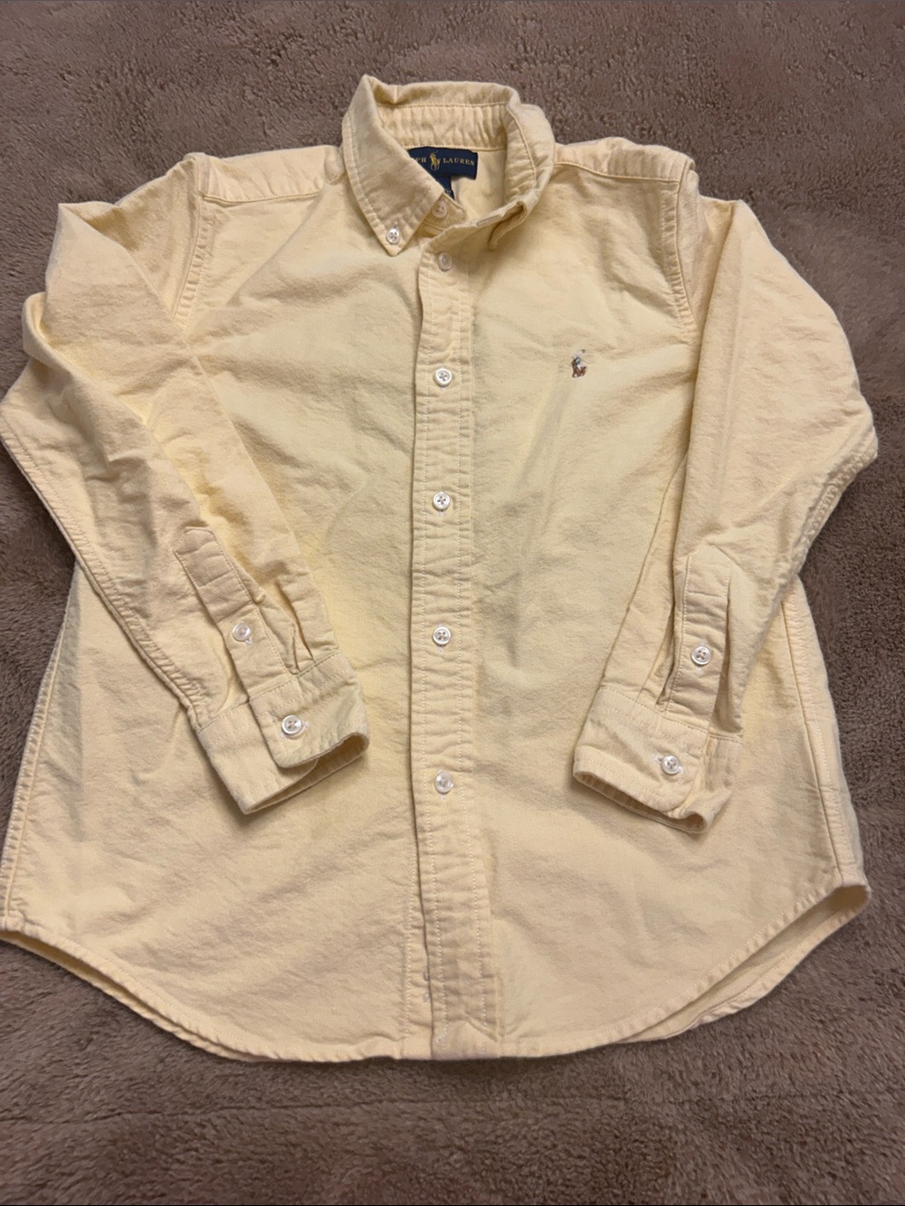 Polo by Ralph Lauren Pale Yellow Button-Down Oxford Shirt